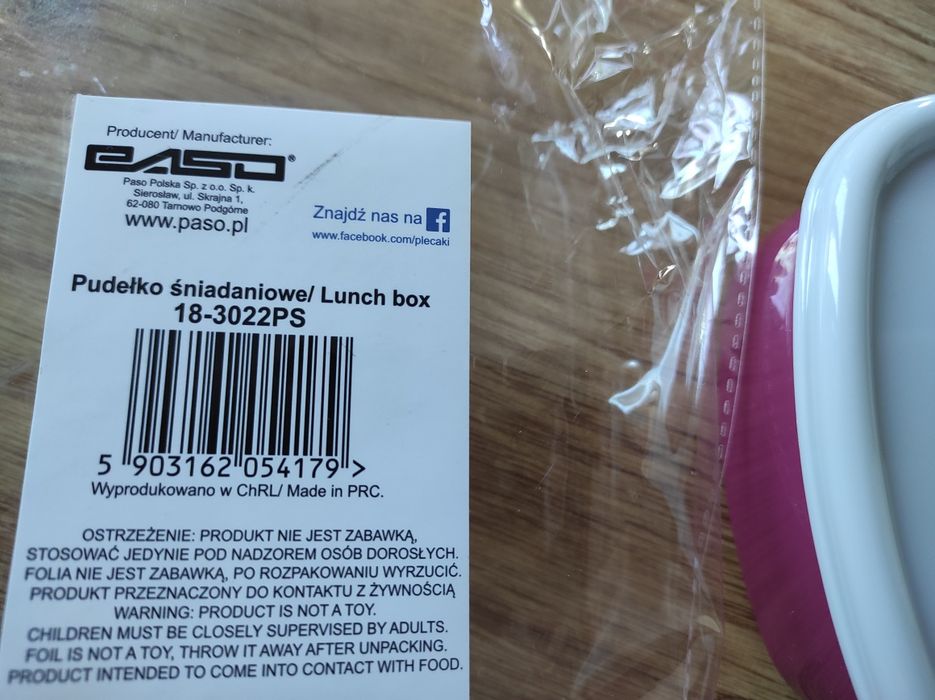 Pudełko śniadaniowe, lunch box z firmy Paso