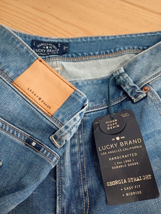 Rozciągliwe jeansy straight rozmiar 48 Lucky Brand