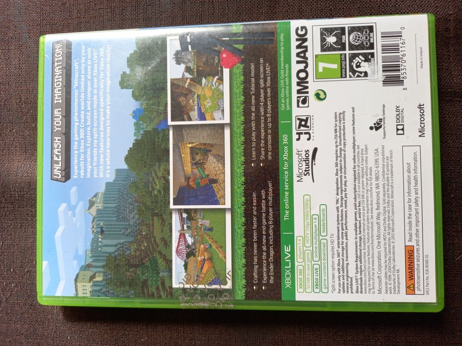 Gra Minecraft na konsolę xbox 360