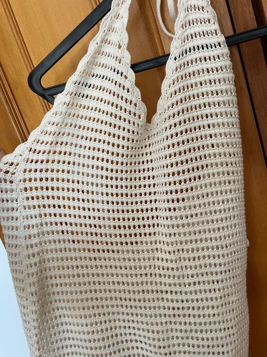 Vestido croché branco da Pull and bear