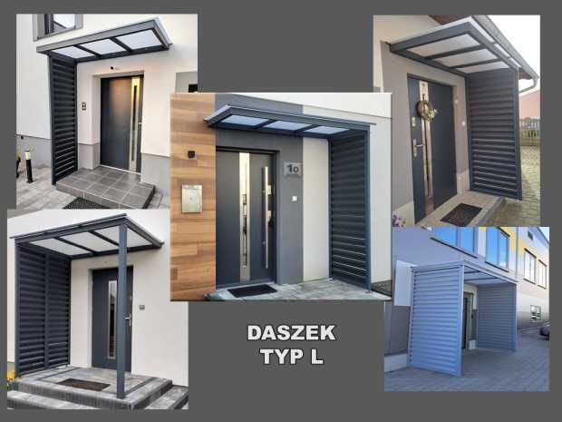 Daszek nad drzwi ,nad pompa ciepła  LAMELE  ,