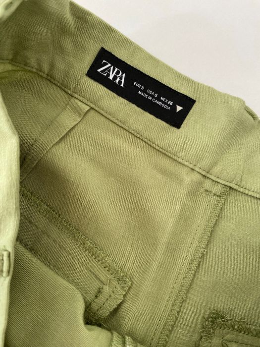 Жіночі шорти з льону бермуди S Zara