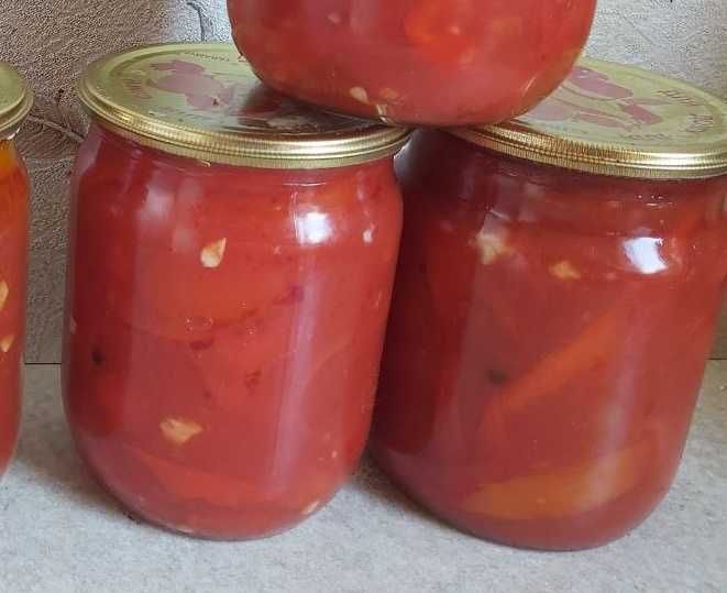 Лечо из сладкого перца в томате из помидор красных 2025г, иное