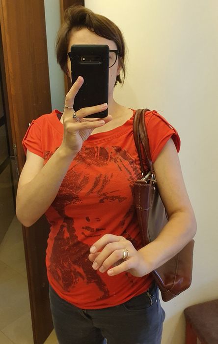 Torebka skórzana w odcieniu brązu