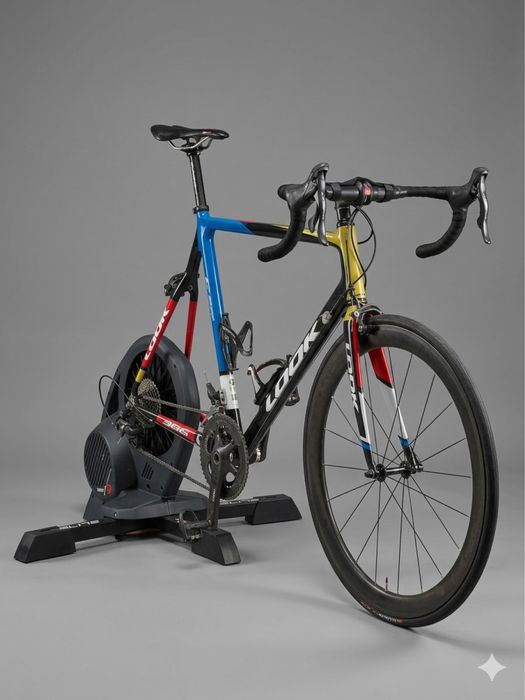 Bicicleta de Estrada LOOK Carbono + Rolo Elite Direto XR (Completa)