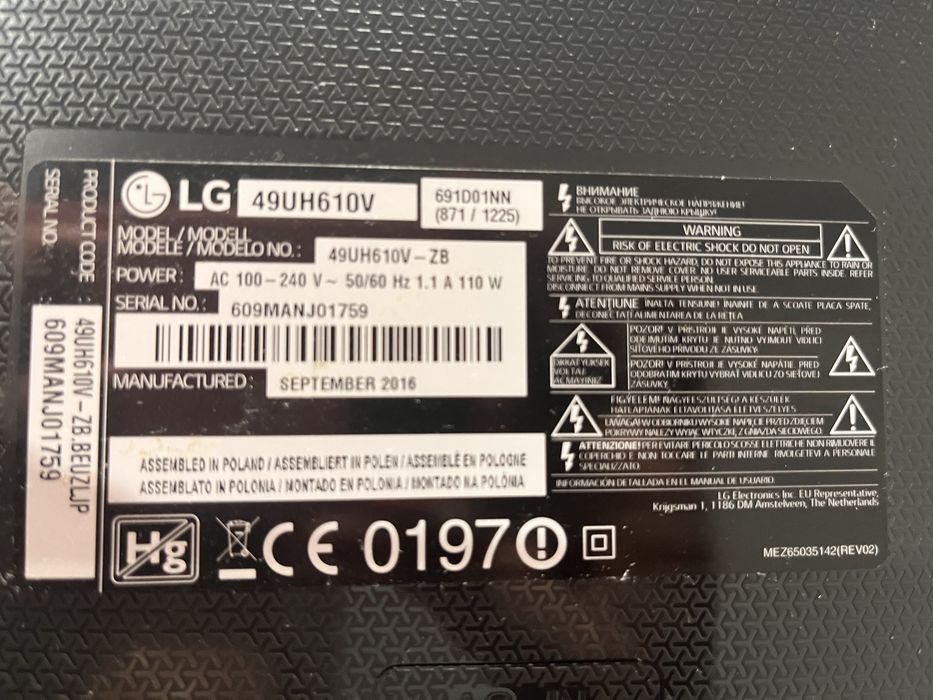 Smart TV LG  50’ polegadas462455061066567681
