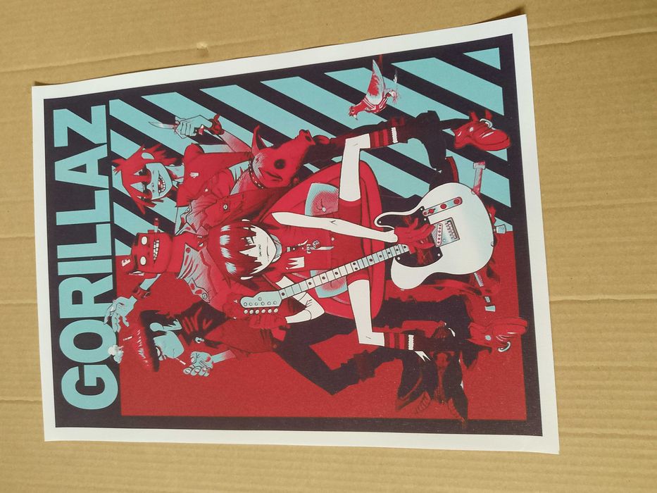 plakat zespołu gorillaz