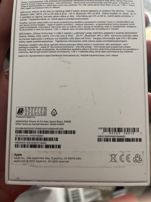 93% bateria - iPhone 14 Pro Max - Space Black / Czarny