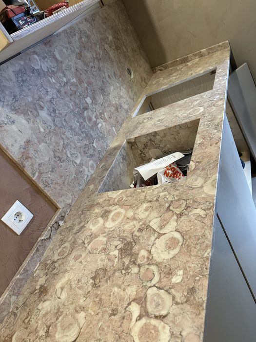 Bancadas de cozinha com lava loiça integrado