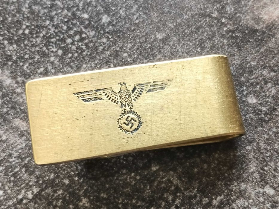 Зажим для денег и бумаг с клеймом nsdap германия рейх вермахт бронза
