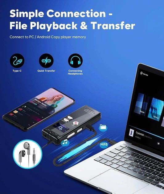 Цифровий диктофон nekside 128 gb
