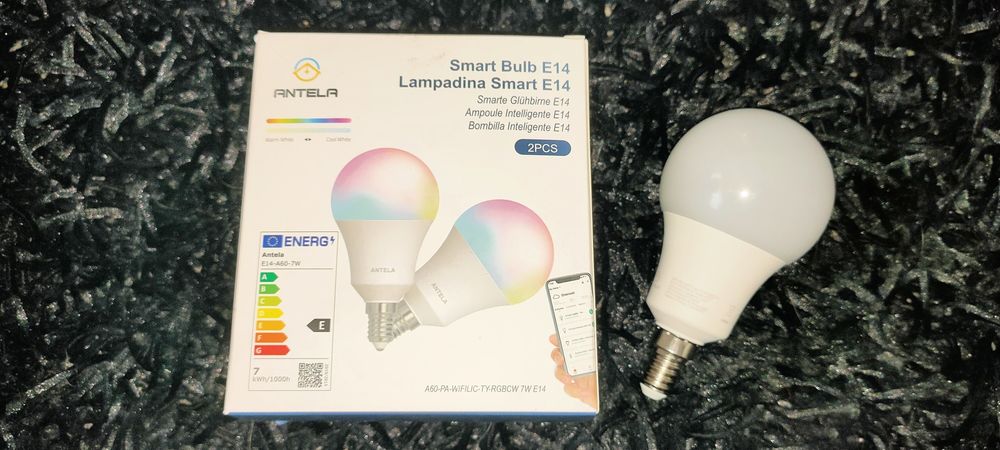 ANTELA Lâmpada LED inteligente WiFi E14 806lm