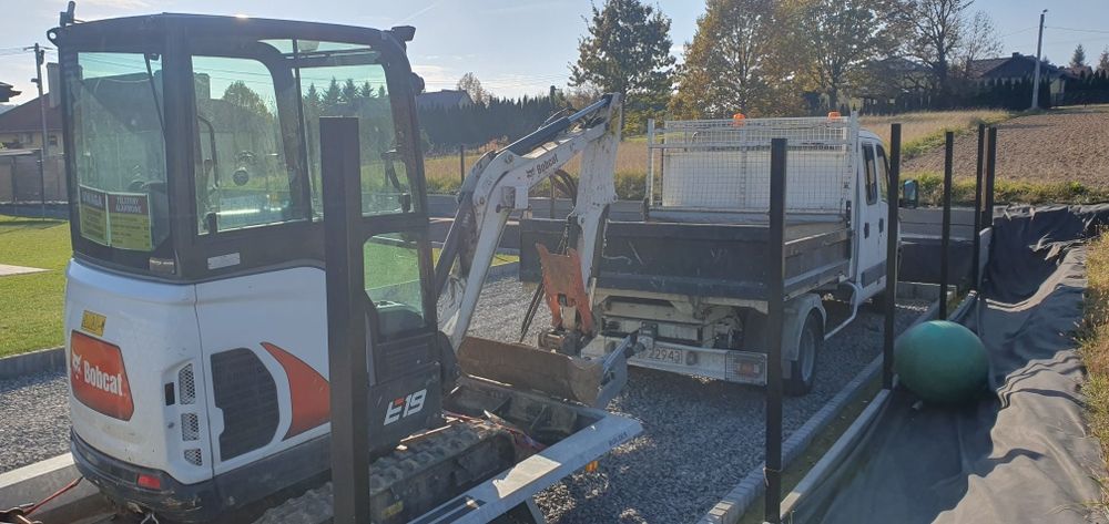 Wynajem minikoparki BOBCAT cały zestaw