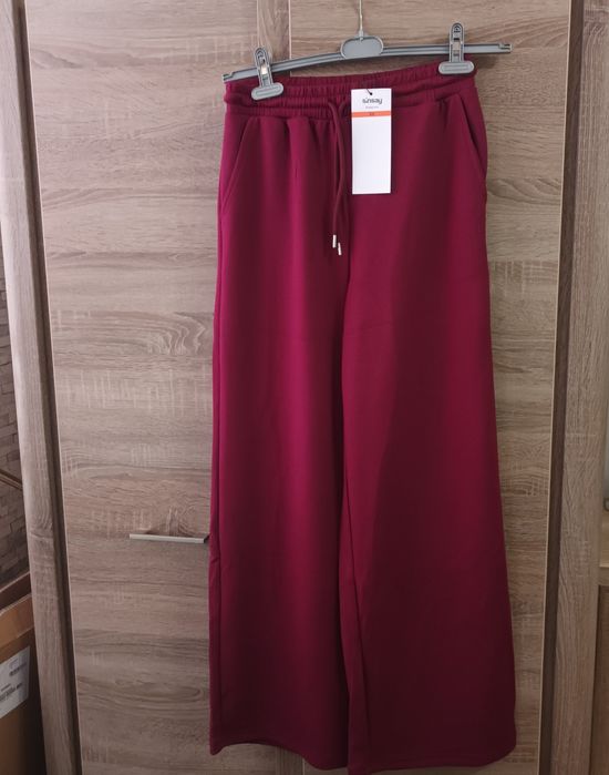 Spodnie damskie szerokie wiskoza