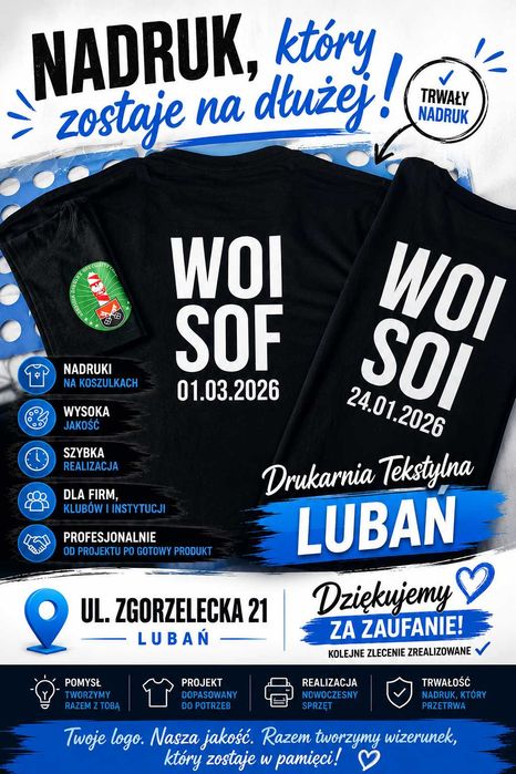 Koszulki z Logo Firmy lub Własną Grafiką , Trwały Nadruk