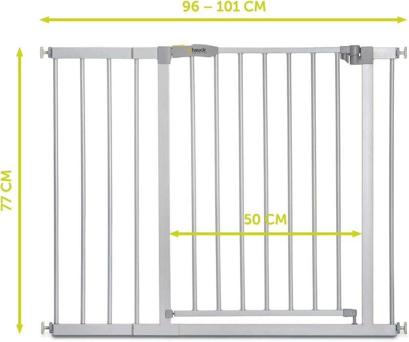 Hauck Stop N Safe 2 Bramka zabezpieczająca 96-101 cm SZARA
