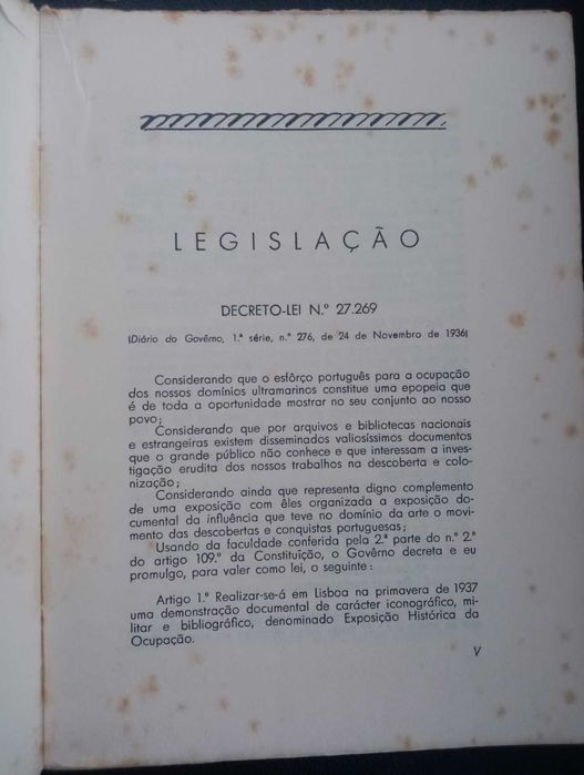 livro: “Catálogo da Exposição Histórica da Ocupação, I Volume”