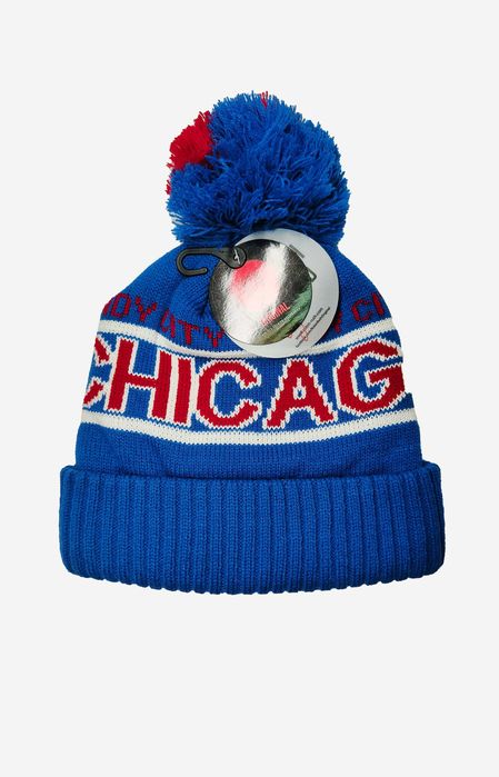 Robin Ruth Be Noticed Oryginal  Chicago - Windy City _ WINTER POM KNIT BEANIE HAT