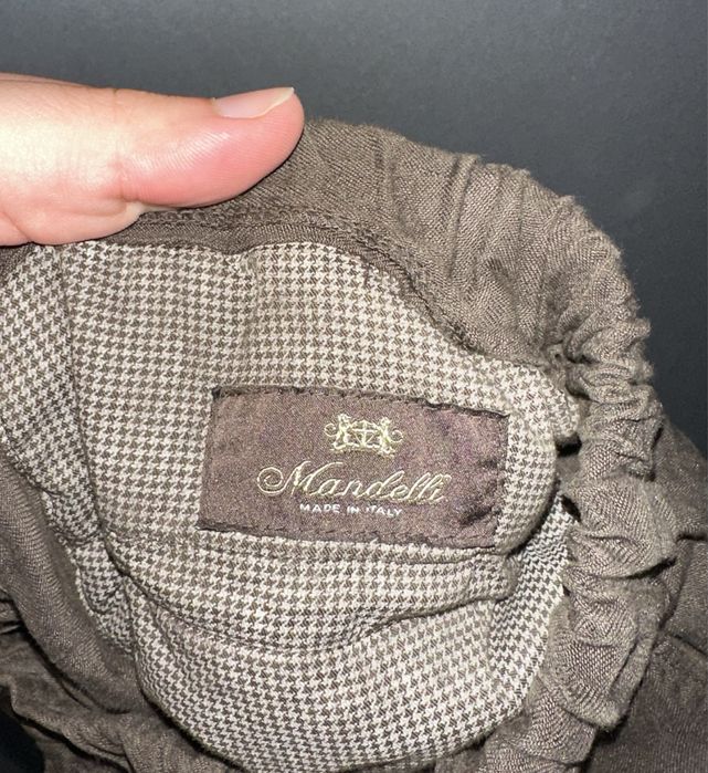 Льняные брюки на завязках Mandelli