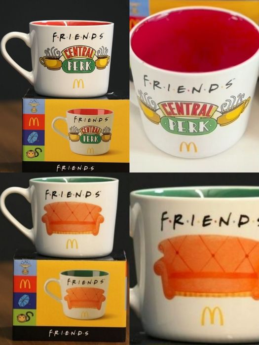 Чашки Macdonald's Friends:CENTRAL PERK,Фонтан,С Диваном,ФИГУРКИ Friend