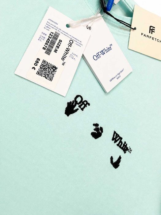Koszulka męska Off- white M błękitna