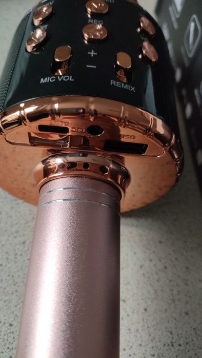 Nowy Mikrofon różowo czarny