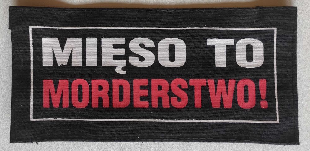 Naszywka mięso to morderstwo! * vegan