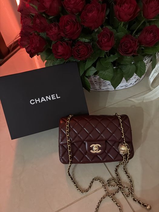 Бордова сумка Chanel, сумка шанель