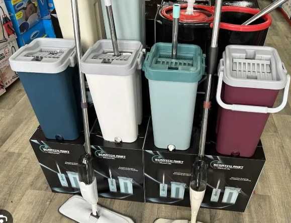 Швабра лентяйка Відро Самовіджим Ледарка з віджимом Ведро Отжим