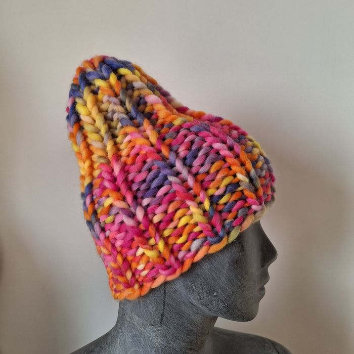czapka handmade wełna merino