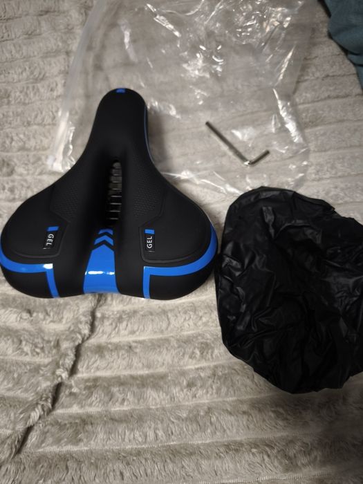 Selim de bicicleta oGoDeal em gel confortável, azul, para homem e mulh