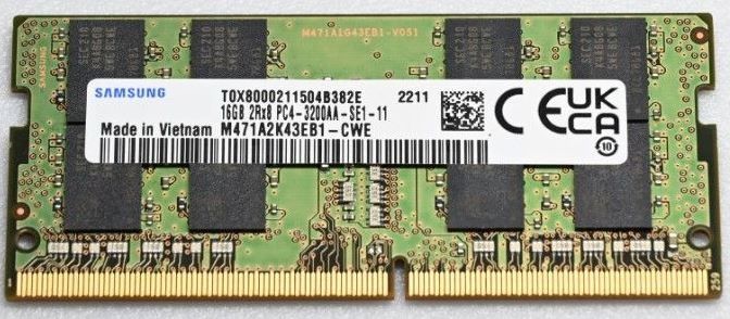 Samsung SODIMM 16GB DDR4 PC4-25600S 3200 MHz
