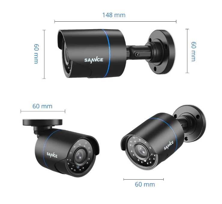 KIT 4 Câmeras Bullet 3000TVL 4IN1 1080P HD CCTV