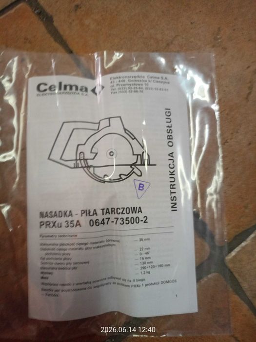Nasadka piła tarczowa Celma