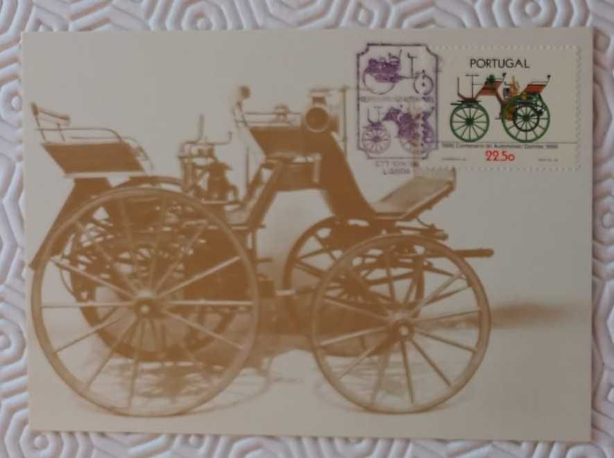 Postal Maximo Centenário do Automóvel 1986