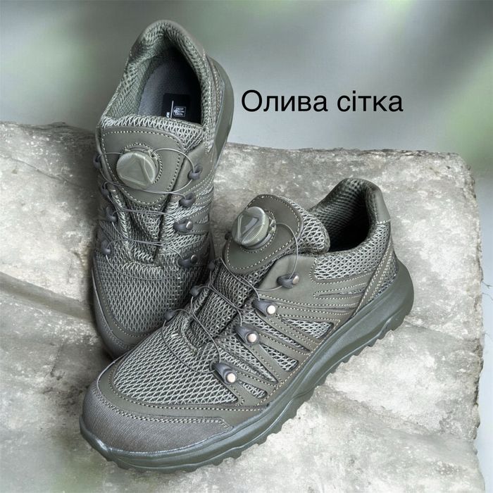 Кросівки тактичні літні сітка Олива Автошнурівка 36-48 Розн/Опт.