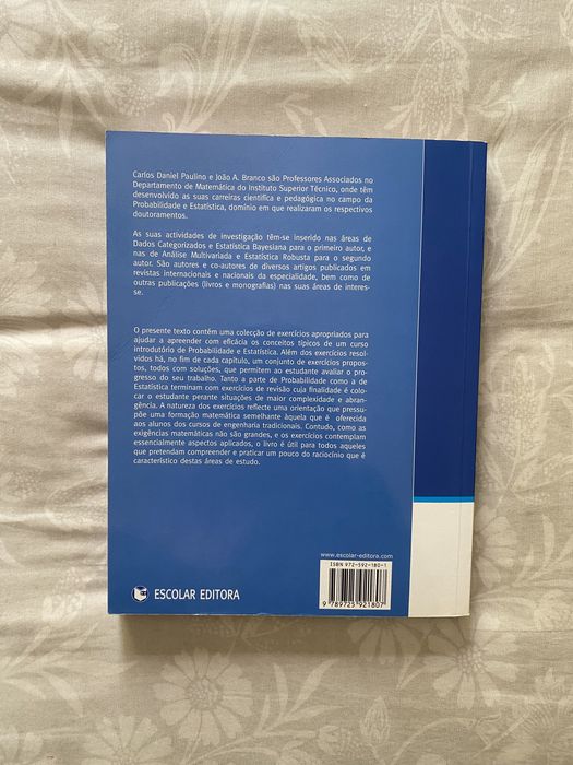 Exercícios de probabilidade e estatística64862538412930121