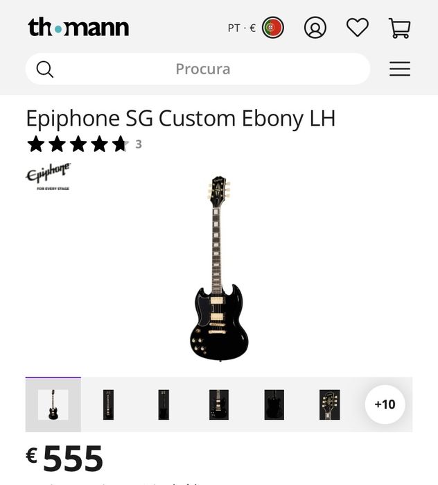 Epiphone Sg Custom Lh Canhoto Esquerdino