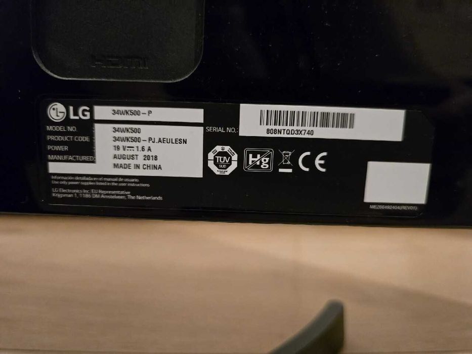 Monitor 34 cale lg 34wk 2560x1080