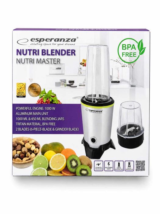 Blender kielichowy Esperanza Nutri Blender Nutri Master 1000W – BPA FREE