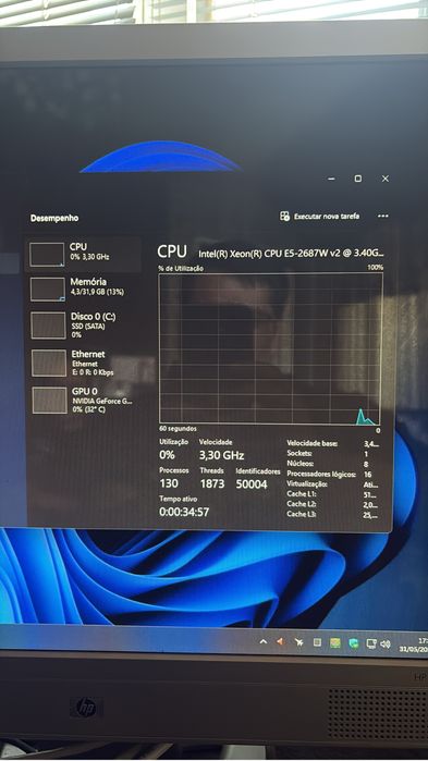 HP Z620 com Placa de Captura Blackmagic Decklink Quad Hdmi
