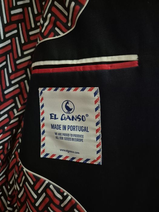 Casaco Blazer Homem Slim Fit EL GANSO Azul Navy - TAM 48 - Impecável!
