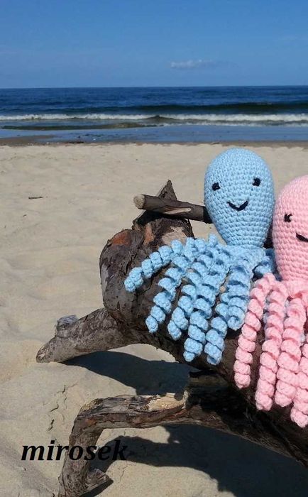 Ośmiornica ośmiorniczka na szydełku niemowlę wcześniak handmade