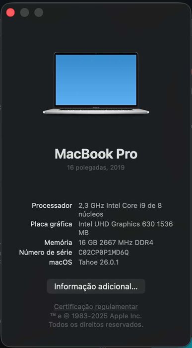 MacBook Pro 16'' i9 | 16GB RAM | 1TB |64740614723970123