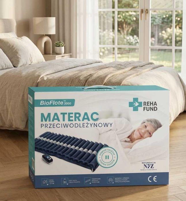 Materac Przeciwodleżynowy BioFlote™ 3000 – Zestaw z Pompą (Jak Nowy!)
