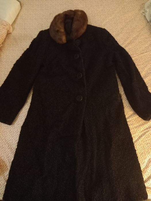 Casaco com gola de Vison