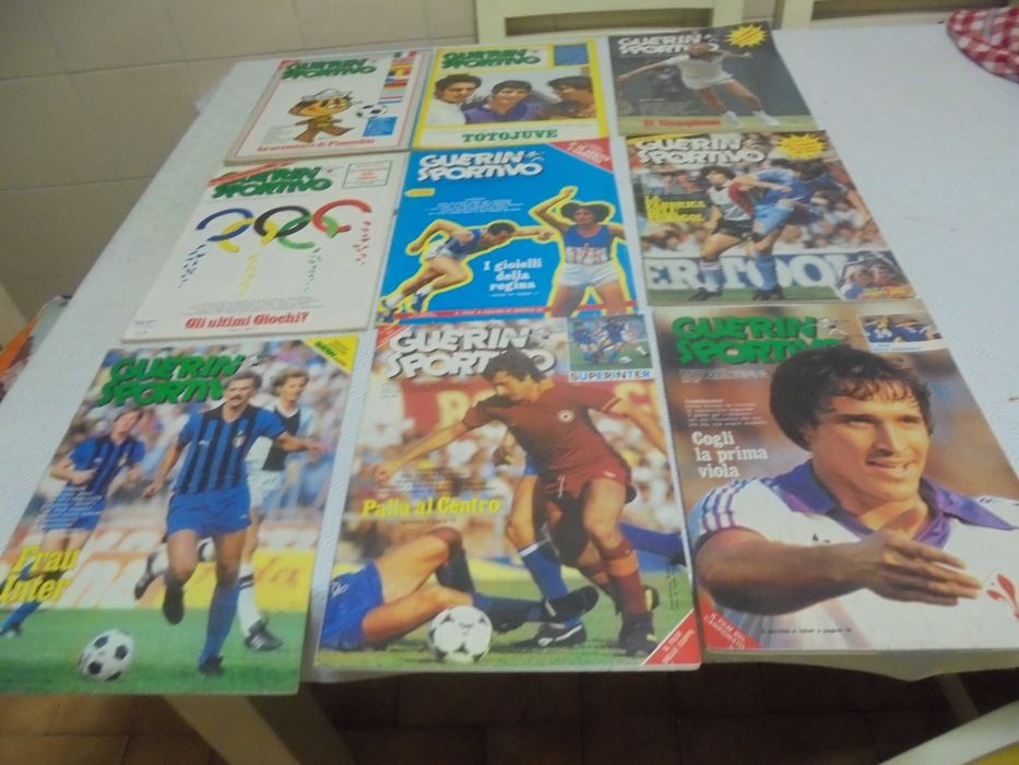 Revistas Italianas de Futebol Guerin Sportivo, anos 70/80