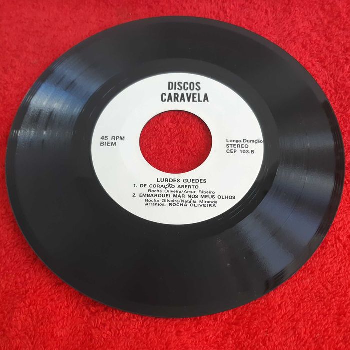 Disco Vinil Single EP Lourdes Guedes c/ dedicatória Autografada