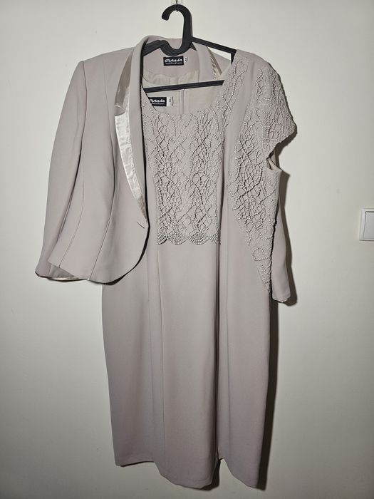 Kostium, komplet sukienka + marynarka 48 Mada Collection
