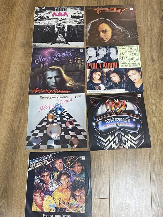 Популярные пластинки Madonna, Pink Floyd, Queen, DDT и просто для деко